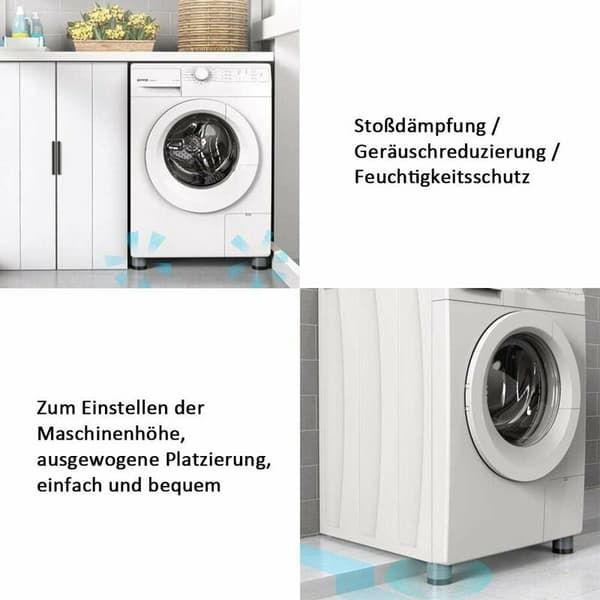 4 Pieces Anti-Vibration Pads Universal Washing Machine Anti-Vibration Pad Feet Stabilizer Base for Washing Machine Refrigerator