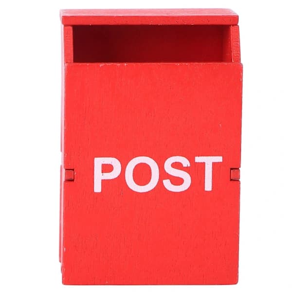 1 pc Miniature Mailbox Mini House Mailbox Decorative Mailbox Model Decor OF Red 5.00X3.50X1.60CM