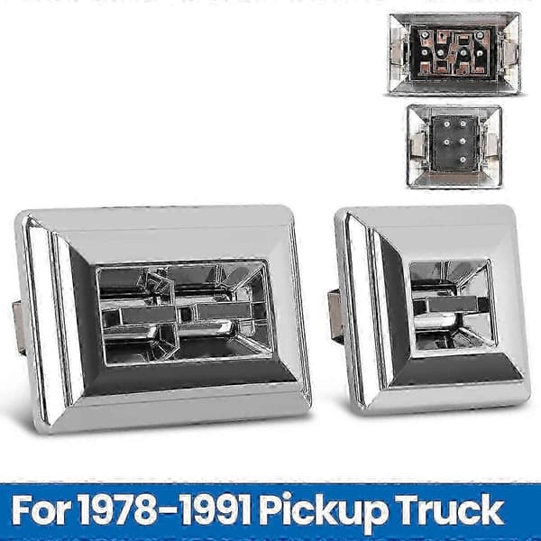 Front Right and Left Door Window Switch for 78-91 GM Chevrolet GMC Oldsmobile Pickup Trucks silver silver