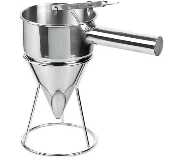Form til cake pops, dejdispenser til pandekager, tragt i rustfrit stål med hylde