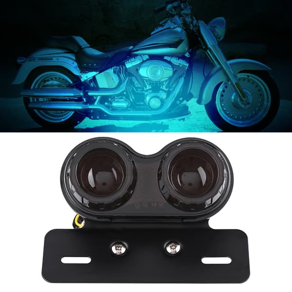 Motorcykel LED Baglygte Bremse Blinklys til Custom Cafe Racer Rødt Lys
