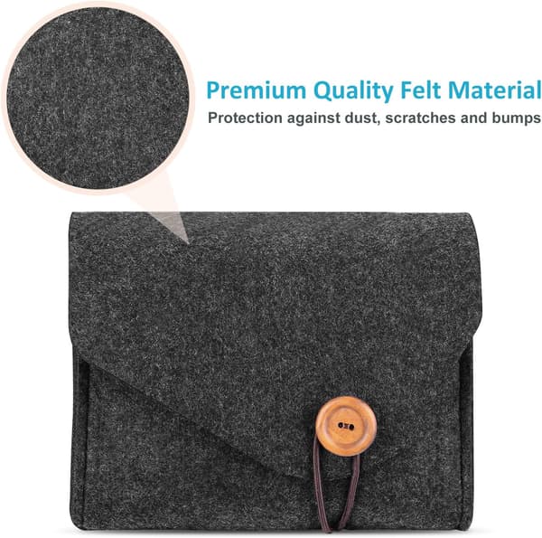Organizer-taske til mus og Macbook-oplader, klassisk filt Pr