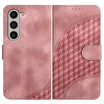Elefantpreget PU-deksel til Samsung Galaxy Z Fold5 5G (Rosa)