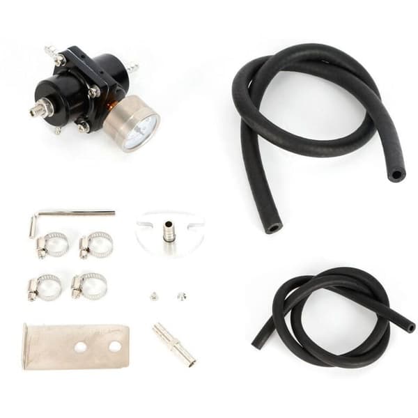 Justerbar drivstofftrykkregulator med måler, universell drivstofftrykkregulator 0-140 PSI