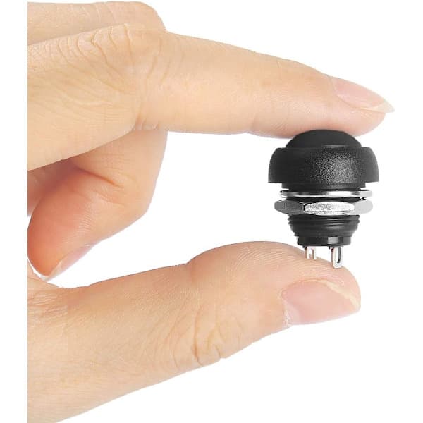 10 stk 12mm Momentan Vanntett Trykknapp Mini Trykknapp