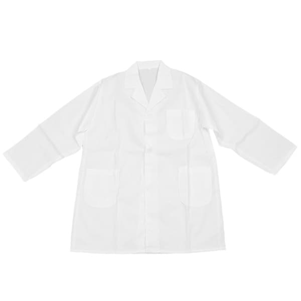 Kids Lab Coat Fold-Down Collar Adjustable Realistic Role Play Lab Coat White Kids Cotton Flat Sleeve L