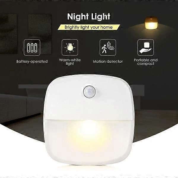 1/3 pcs Motion Sensor Light LED Night Light Night Lamp Warm Light x1