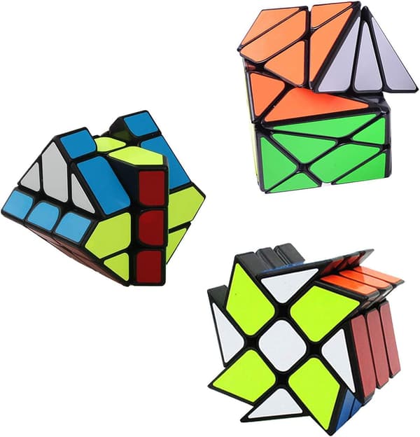 Speed Cube Sett 3 Pakke Magisk Speed Cube Pakke 3x3x3 YJ Windmi