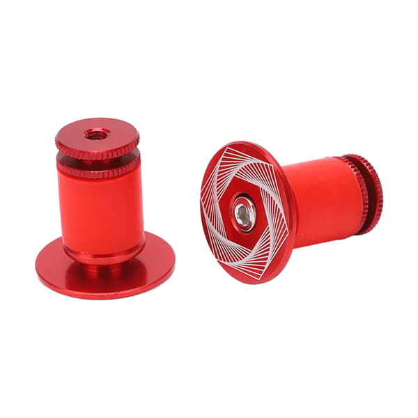 RISK Bicycle Handlebar Bar Ends Aluminum Lock MTB Mountain Handle Grips End Plug Red 0.1 0.1