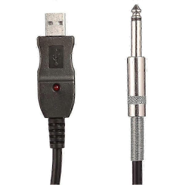 Kitara PC USB-tallennuskaapeli sovitinmuunnin liitäntäliitäntä 6,5 mm