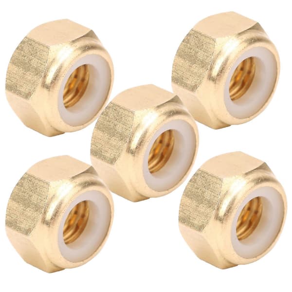 50pcs Self-Locking Nut Pure Copper Durable Anti-Loose Fastener Hardware Accessories (M6)