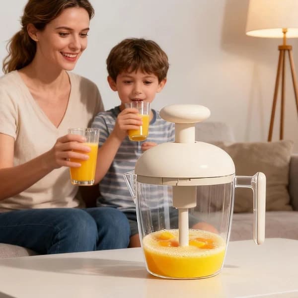 Bärbar mixerkopp med handpress, transparent för smör, grädde, smoothies, smet, köksredskap