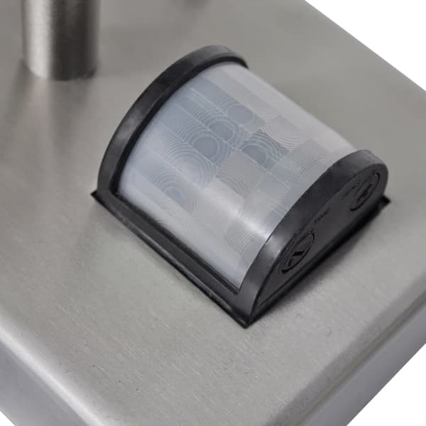vidaXL Vegglampe pagodeformet med sensor E27 rustfritt stål "Silver" 1150