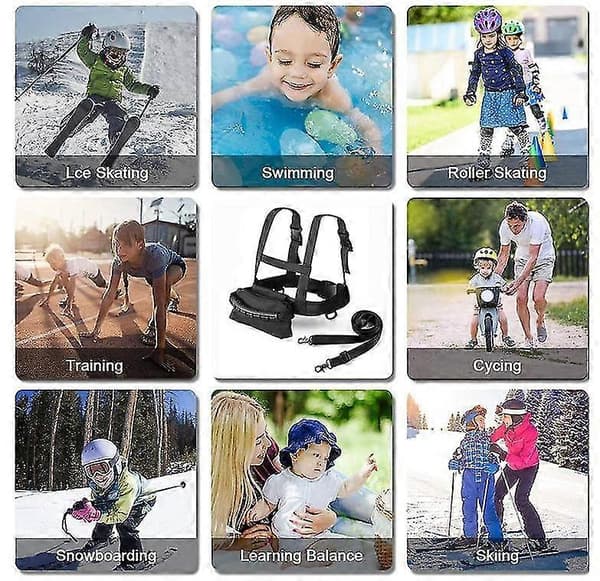 Ski- og snowboardtreningssele for barn med avtakbart bånd [db] ROSA PINK
