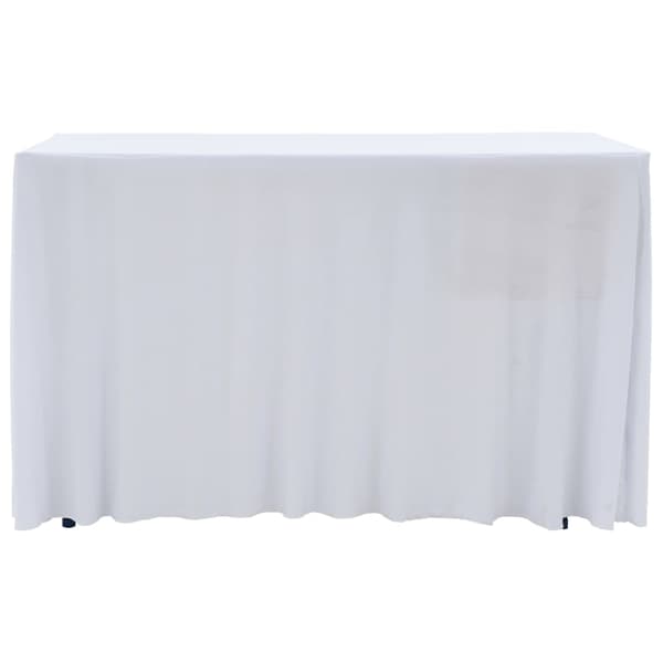 vidaXL Tablecloth 2 pcs stretch floor-length white 183x76x74 cm Vit white