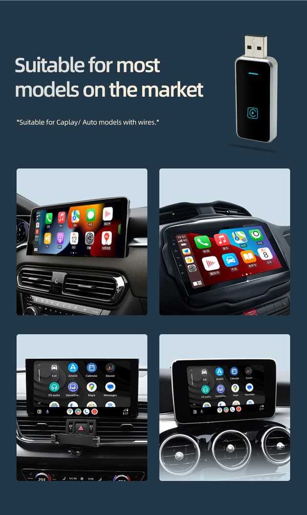 Langaton CarPlay -sovitin 2024 - Ohuin, uusin ja nopein langaton CarPlay-sovitin