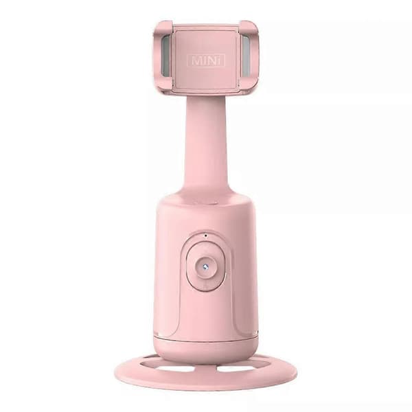 Automatic Tracking Stand, Automatic Face Tracking Stand 360 Degree Rotation Phone Holder Pink Pink