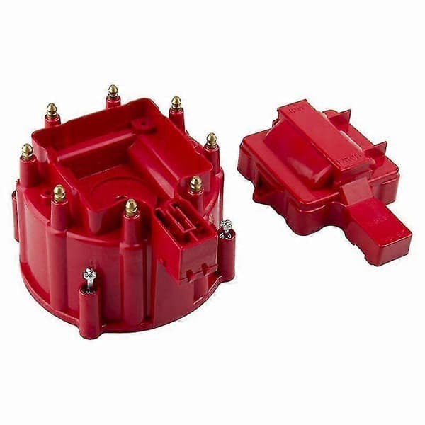 Red Male HEI Distributor Cap, Coil And Rotor Kit Replacement For BBC 305 350 454