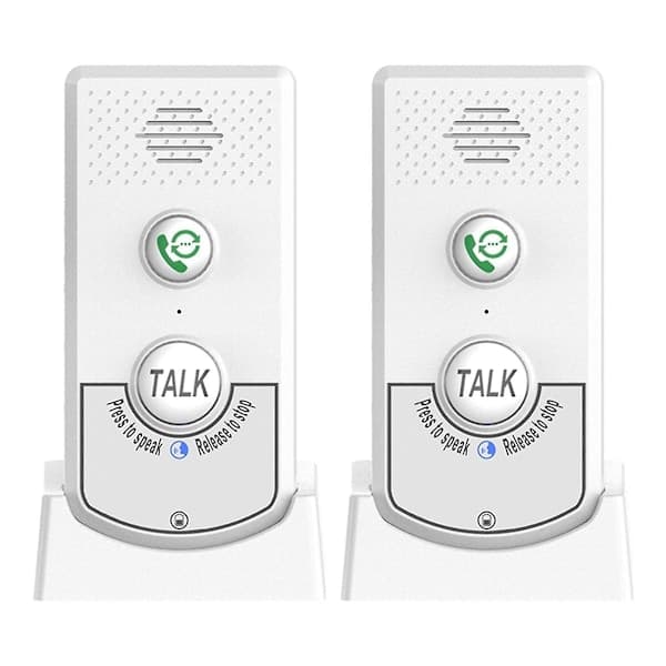 Trådløs hjemmeintercom med stemmekommunikasjon, toveis samtale, ekstra lang rekkevidde, trådløs stemmeintercom for eldre, WELLNGS-XF9-