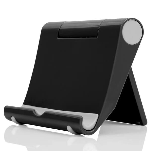 2-pack Mobiltelefonställ Hållare för Skrivbord Dockningsstation Justerbar (Svart)