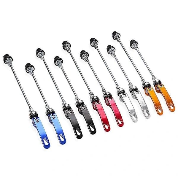 Kaesi 1 Pair Bicycle MTB Road Bike Front Rear Hub Quick Release Skewers Levers Black