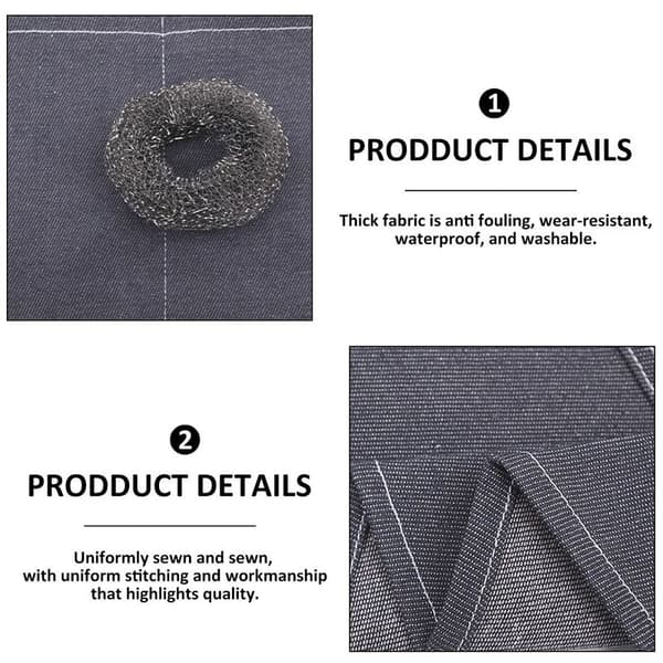 2 stykker denimforklæder, nye, åndbare denimforklæder, smudsafvisende