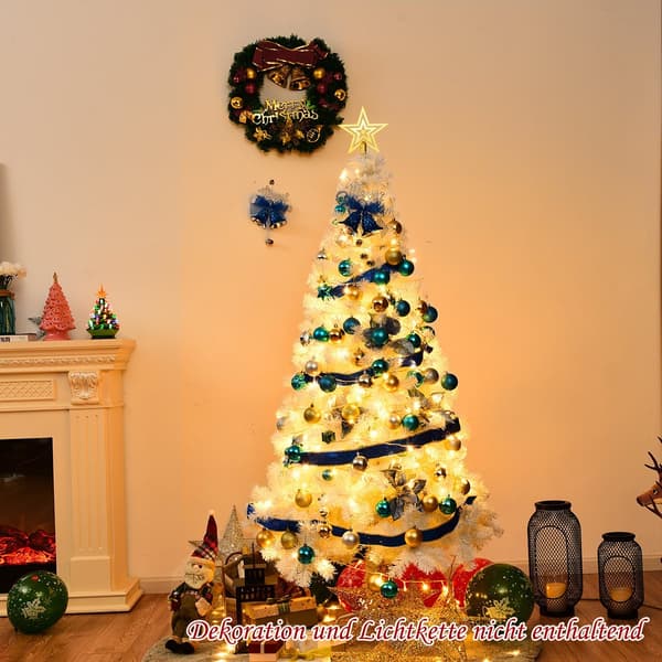 Christmas tree artificial Christmas tree with metal stand 150-240 cm white-150 cm
