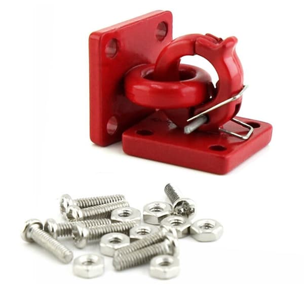 1/10 skala RC bilmodel metal redningsbælte tilbehør DIY reservedele, sort, 2 stk