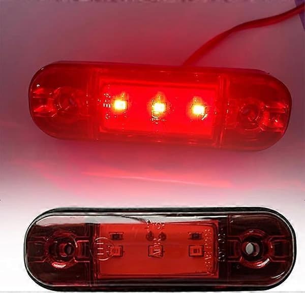 LED sidemarkeringslys, front sidemarkeringslys 2 x vanntette LED front baklys 12v 24v posisjonsindikator for lastebil tilhenger bobil [DB]
