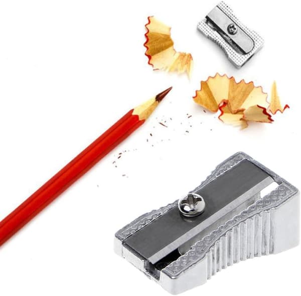 Metallic Single Hole Pencil Sharpener School Office Sharpener Stationery