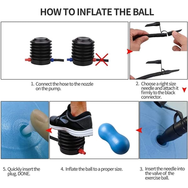 Peanut Ball - Anti-Burst Ball for Childbirth, Pediatric Physical Therapy, Core Strength, Home and Gym Workouts (Includes Pump)