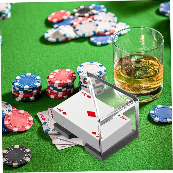 2 stk. skuffer pokerstativ avfallsskuff spillkortholder festspill c