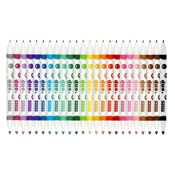 Sense Fiber Pens Double Tip 24-Pack