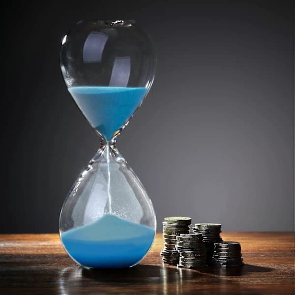 Timglas, färgglada och moderna, sandtimer-inspirerat glas 15 min kontorsbordsdekor