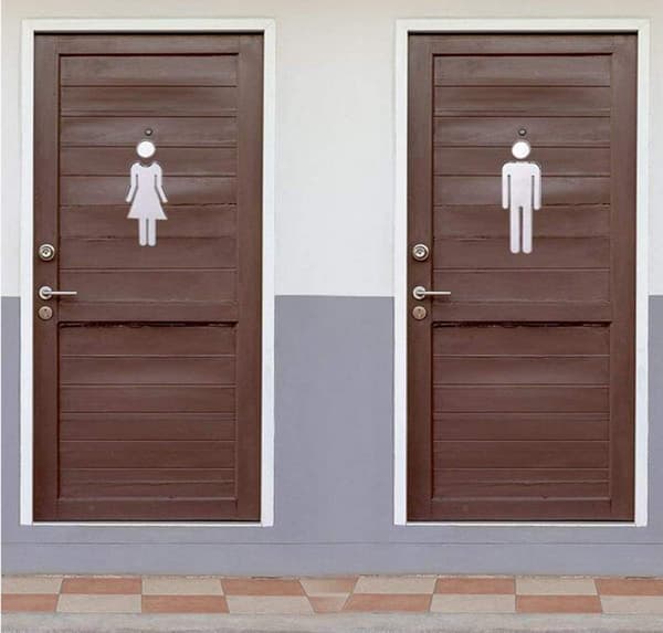 WC-kyltit, itseliimautuvat, WC-kyltit Naiset ja Miehet -yux