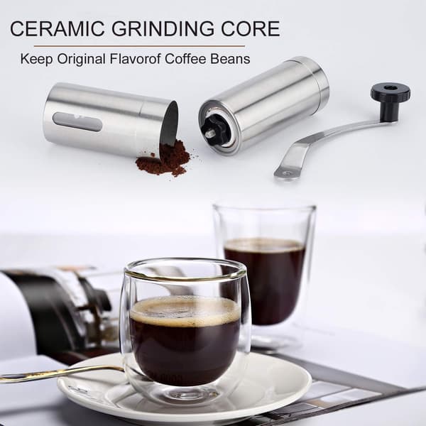 Coffee Grinder, Stainless Steel Grinder with Adjustable