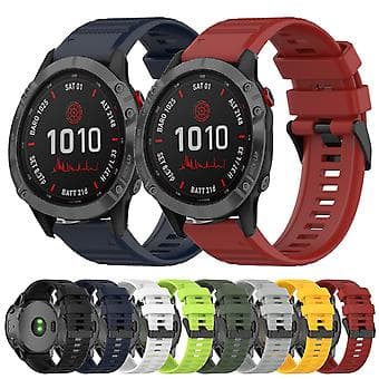 Silikonarmband för Garmin Fenix 6X Pro (Armégrön)