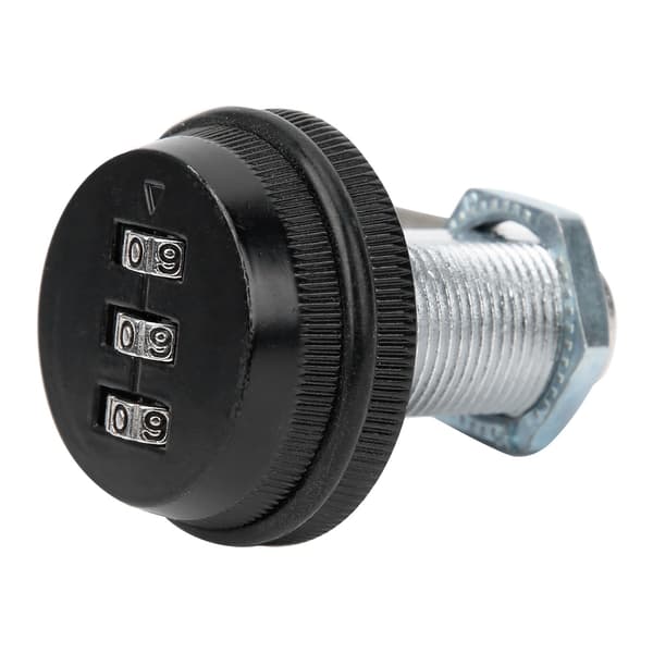 3-Digit Combination Padlock Zinc Alloy Password Lock Home Security Accessories for Drawers Black