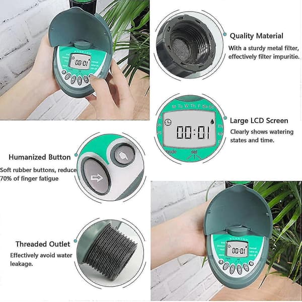 Vandtimer Digital Automatisk Vandingsur Automatisk Slangehane Vandspreder Timer Kontroller