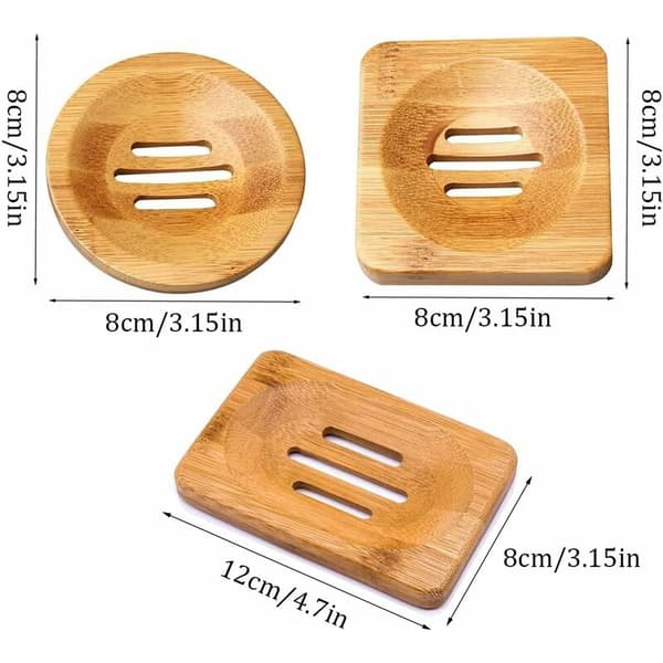 Bamboo Soap Dish, Handmade Soap Dish, Handmade Wooden Soap Dish, Suitable for Bathroom, Soap Storage (Brown)
