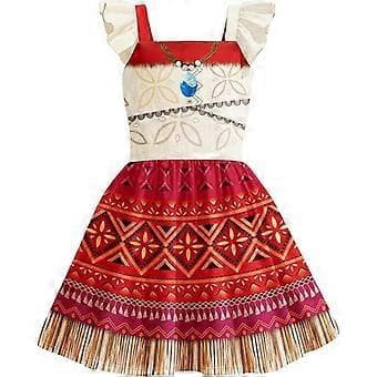 Moana 2 Cosplay Kostyme Maskeradekjole for Jenter Kvinner (140cm B)