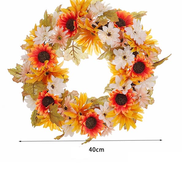 auringonkukkaseppele keinotekoinen seppele, 40cm