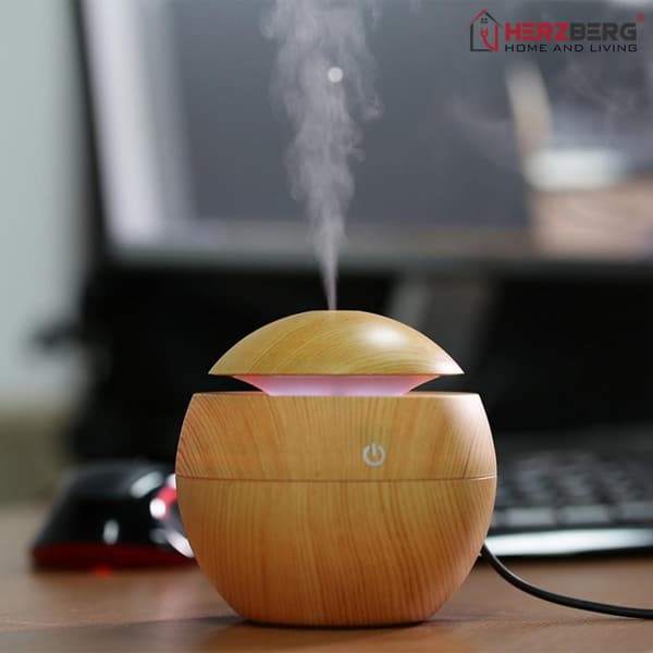 Herzberg Luftfukter Aroma Oljediffuser Mørkt tre