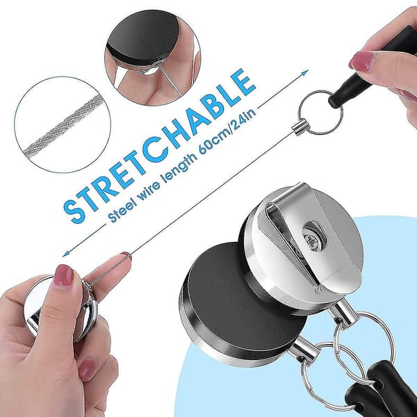 4-pack Heavy Duty Infällbar Pennhållare för Markörer och Snickarpenna, Stretch Sil