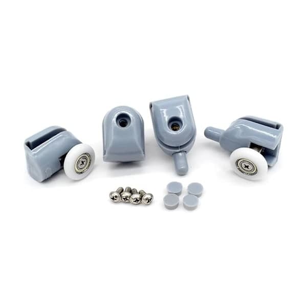 8 stk Erstatningshjul for Dusjdør Doble Ruller 23mm Diameter (Enkel-8stk-23mm)