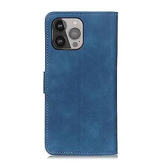 KHAZNEH Retro skinnveske til iPhone 13 Pro Max (blå)