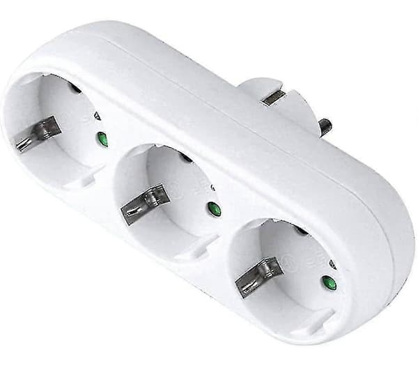 3-vejs stikadapter, 3-vejs stik til væg eller bord 16a/250v
