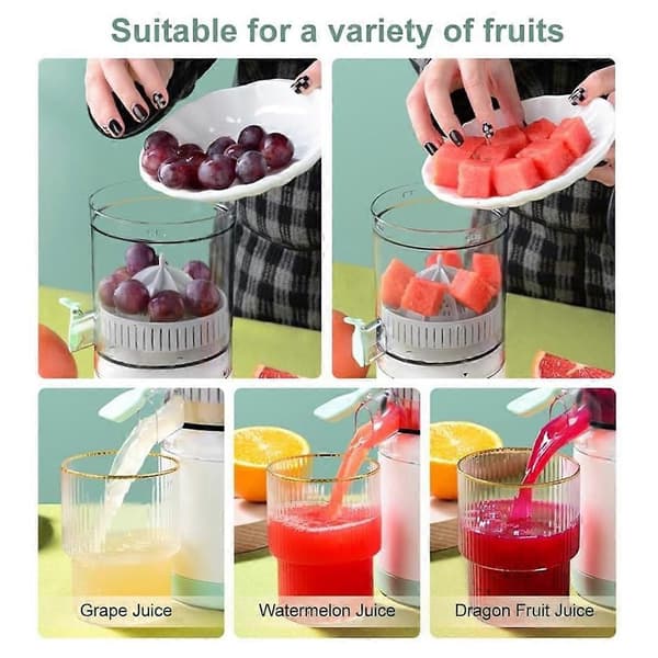 Electric Juicer USB Charging, Portable Kitchen Gadget for Making Orange Juice, Squeezing Oranges, Lemon, Kiwi, Grapefruit