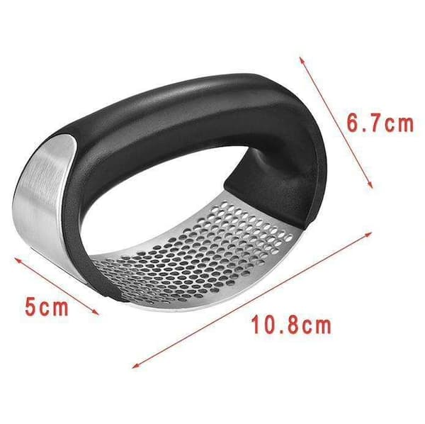 Hvidløgspresser i stål - Garlic press - Svart black
