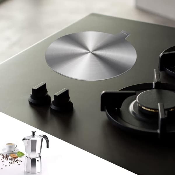 Induction Adapter, Induction Hob Conversion Plate, Heat Diffuser Plate, with Detachable Handle and Base (24cm)-XS8-